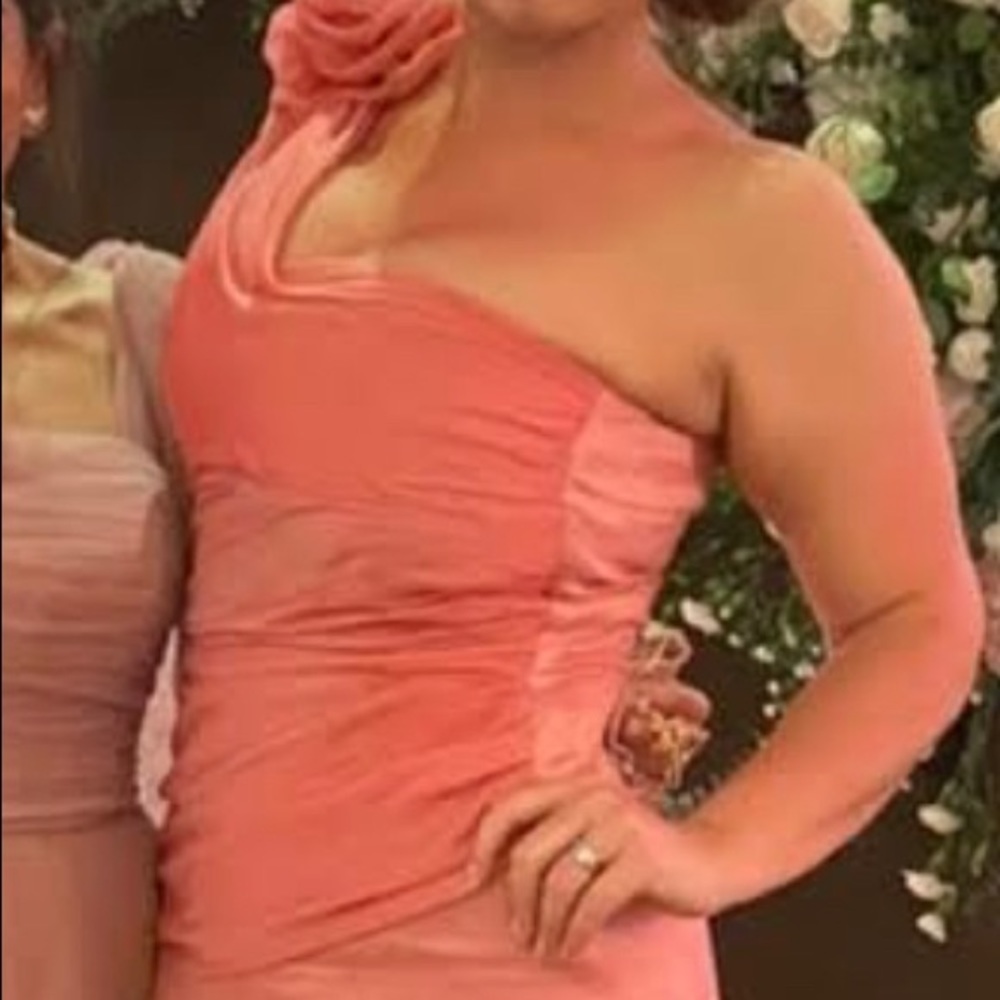 Handmade bridesmaid dress pink rose gold